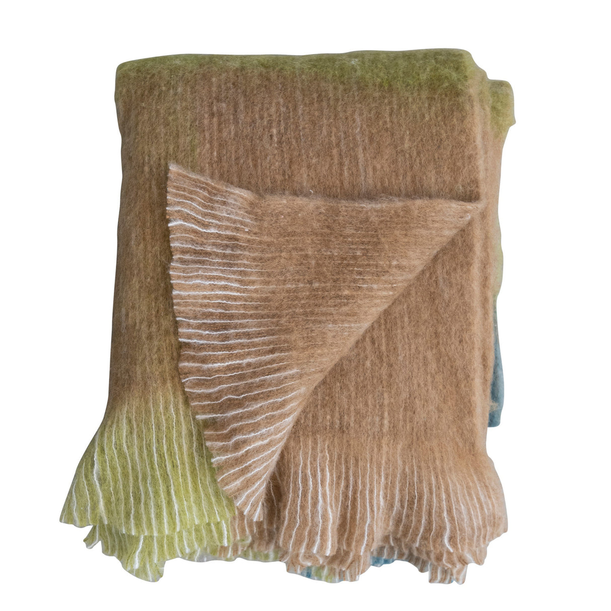 Woven Acrylic Throw Blanket with Fringe