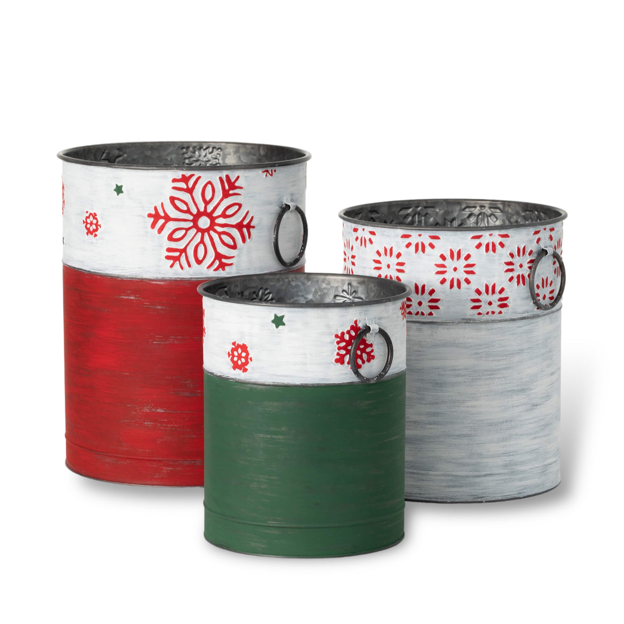 Christmas Snowflake Embossed Christmas Containers