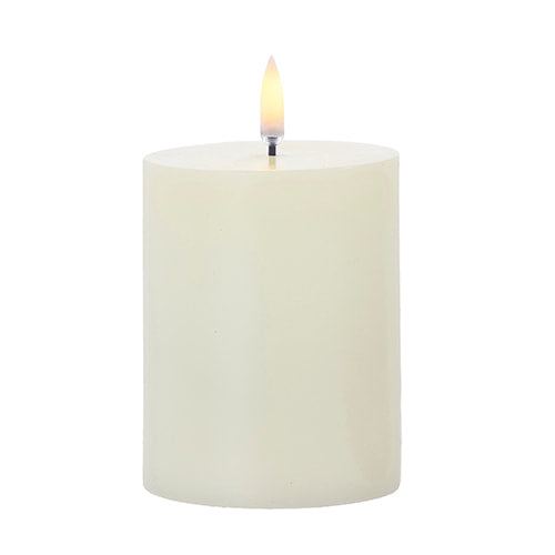 Flameless Ivory Pillar & Taper Candles