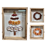 Dried Fruit Wreath & Christmas Tree Shadow Boxes