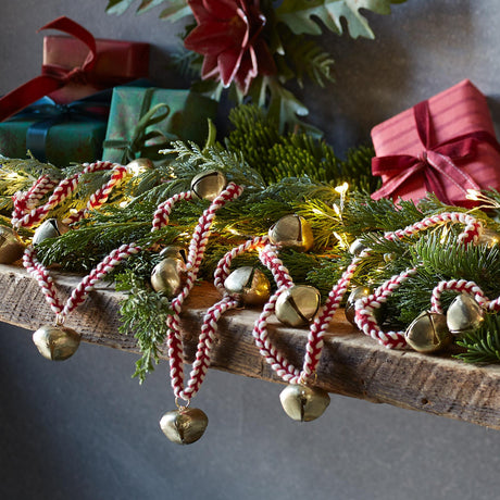 Red & White Jingle Bell Garland