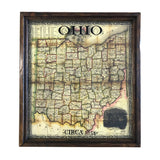 Vintage Ohio Map – Circa 1854