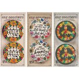 Vibrant Floral Car Coaster Sets