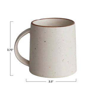 Cream Color Speckled Stoneware Mug