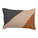 Woven Cotton Blend Lumbar Pillow