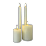 Flameless Ivory Pillar & Taper Candles