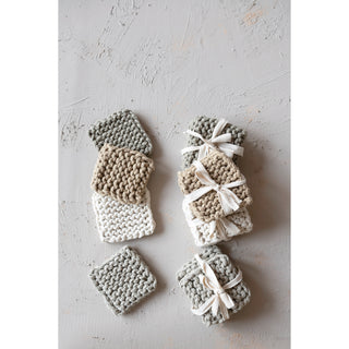 Cotton Crocheted Coaster Set