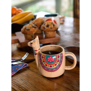 Lorelai The Llama Folk Art Coffee Mug