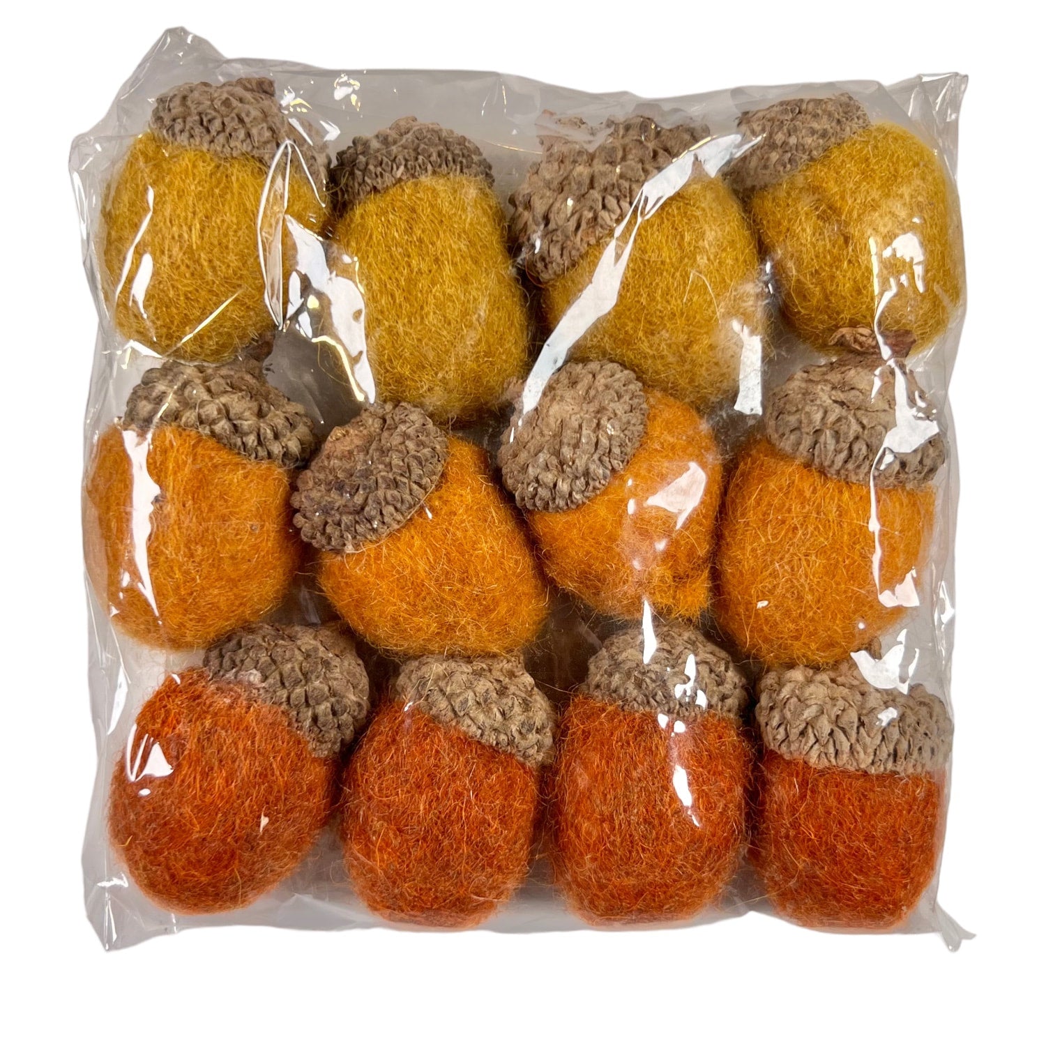 Rust and Cinder Felt Acorns