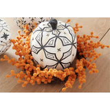 Orange Flocked Berry Candle Ring