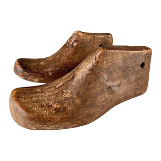 Vintage Wooden Shoe Set