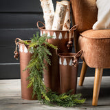 Green Arborvitae Garland with Pinecones