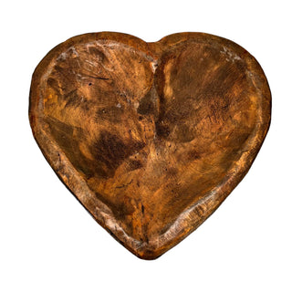 Heart Shaped Wood Bowl