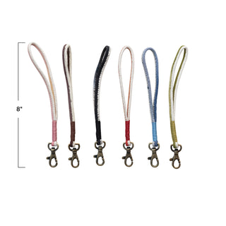 Cotton Rope & Metal Ombré Keychains