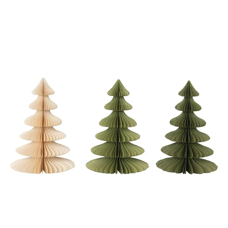 Handmade Recycled Paper Honeycomb Trees with Magnetic Closure