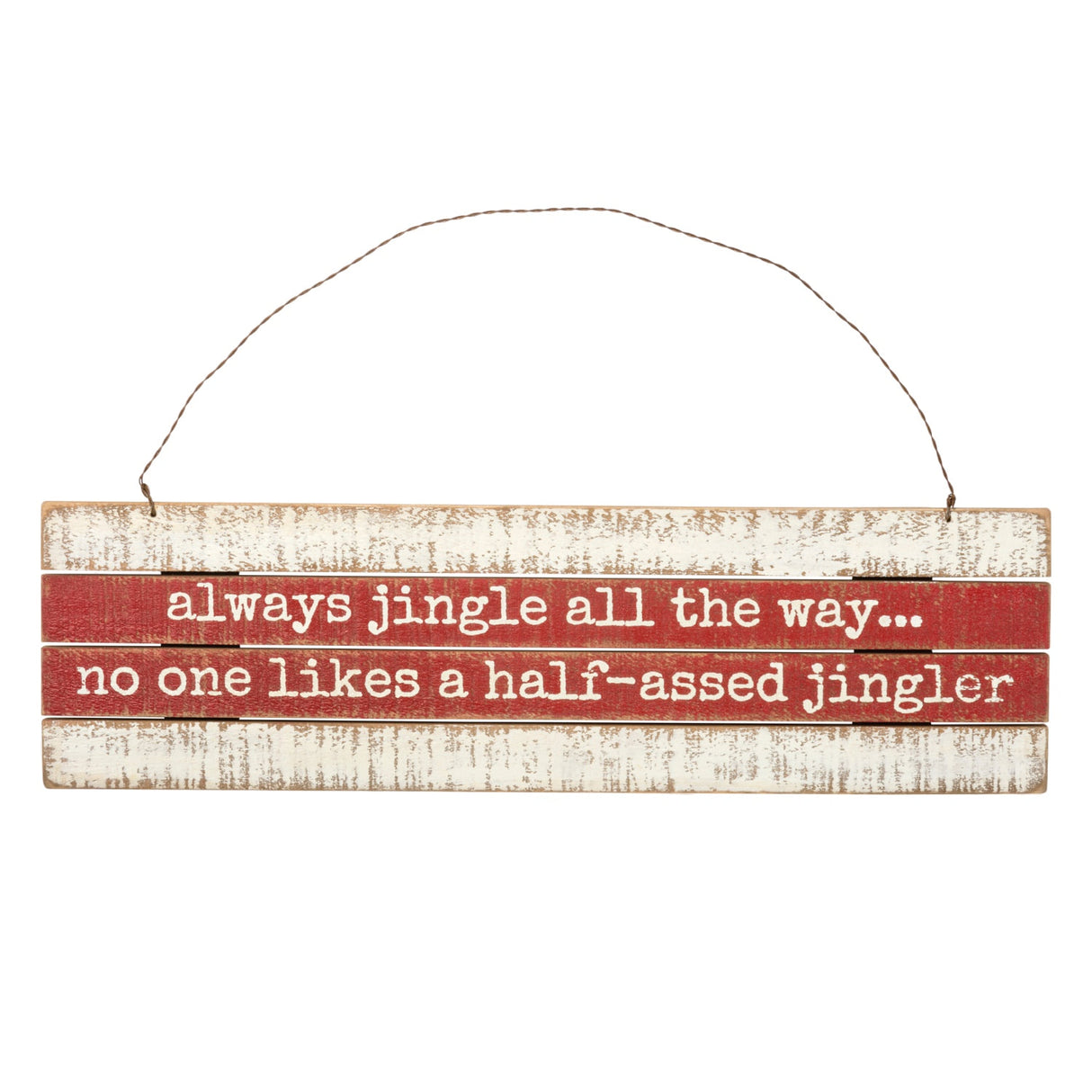 Half-Assed Jingler Wood Sign Ornament