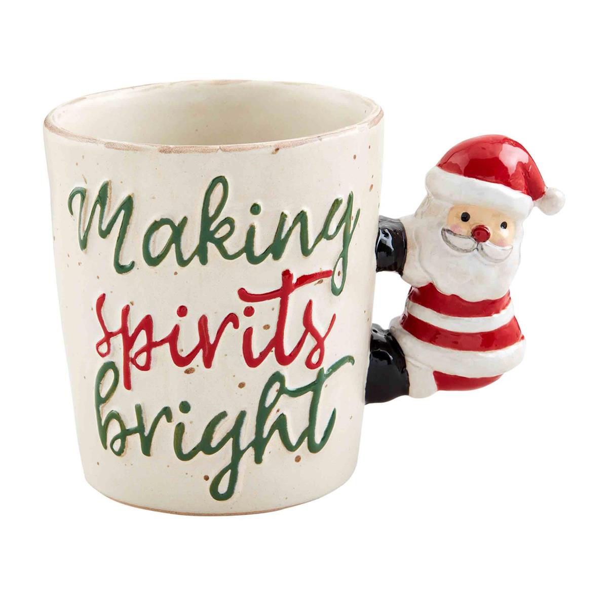 Christmas Figure Stoneware Handle Mugs - Thumbnail 3