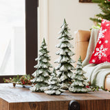 Resin Christmas Trees with Snow