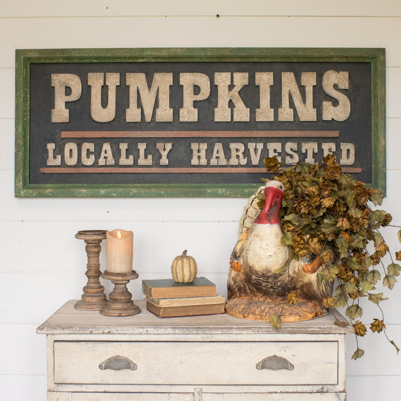Raised Wood Pumpkin Sign - Thumbnail 3