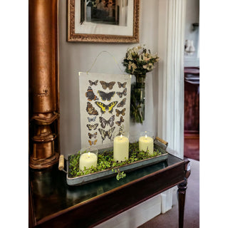 Flameless Ivory Glass Pillar Candles