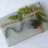 Vintage-Inspired Silver Tinsel Garland Spool