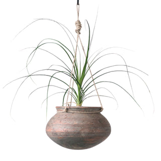 Clay Planter with Jute Hanger