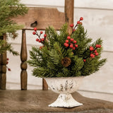 White Spruce with Berries Half Sphere