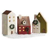 Light-Up Wooden Christmas Houses