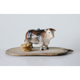 Vintage-Inspired Ceramic Cow Cookie Jar