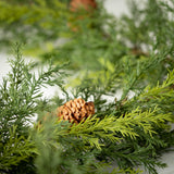 Green Arborvitae Garland with Pinecones