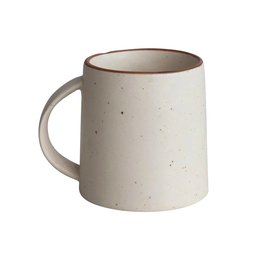 Cream Color Speckled Stoneware Mug