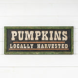 Raised Wood Pumpkin Sign