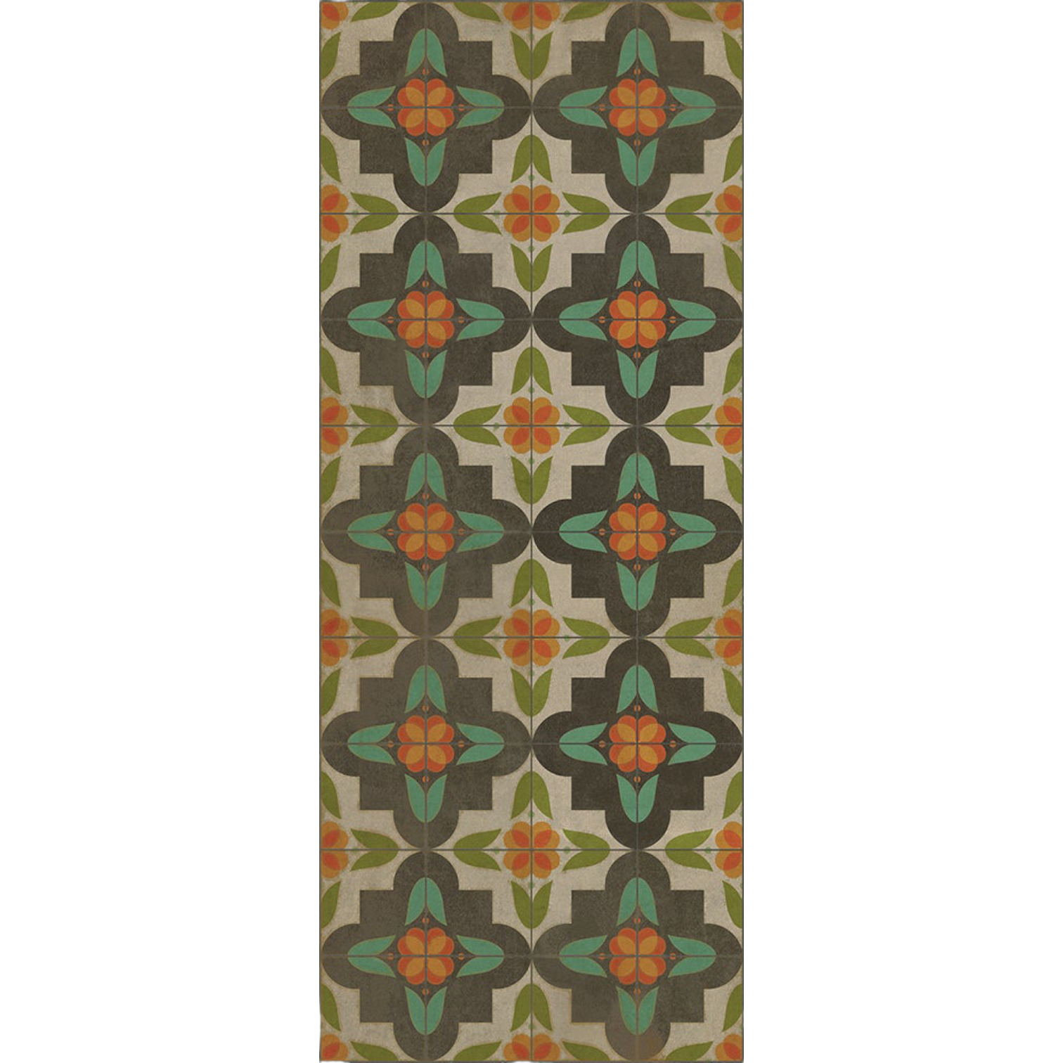 Pattern 33 Annas Garden Vinyl Rug - Thumbnail 3