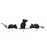 Distressed Rustic Cast Iron Metal Mice