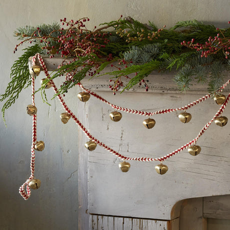 Red & White Jingle Bell Garland