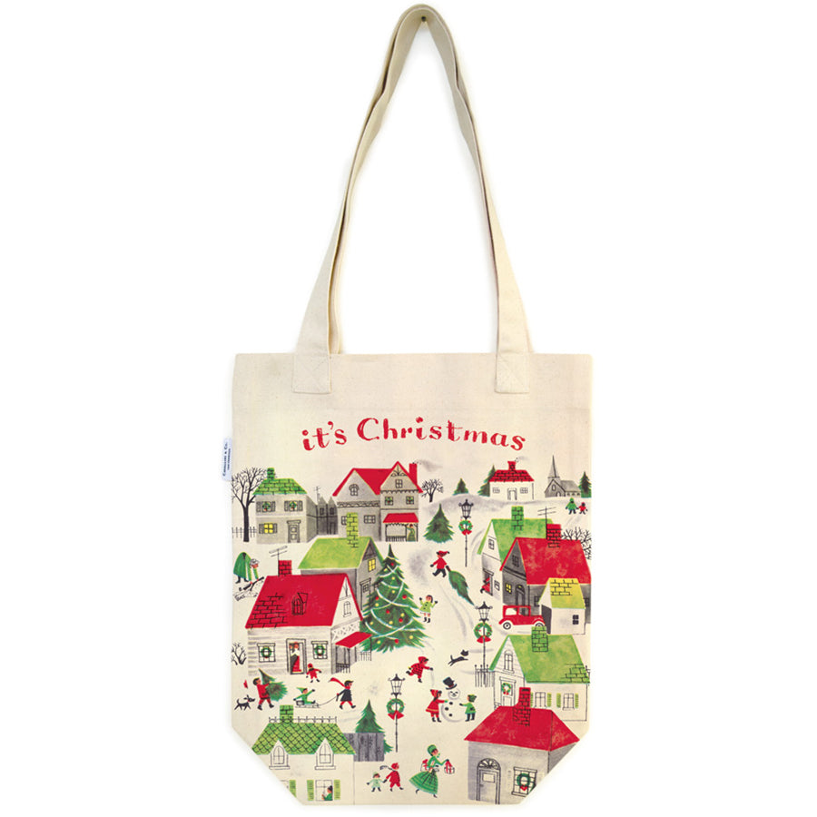 Vintage-Inspired Christmas Tote Bags