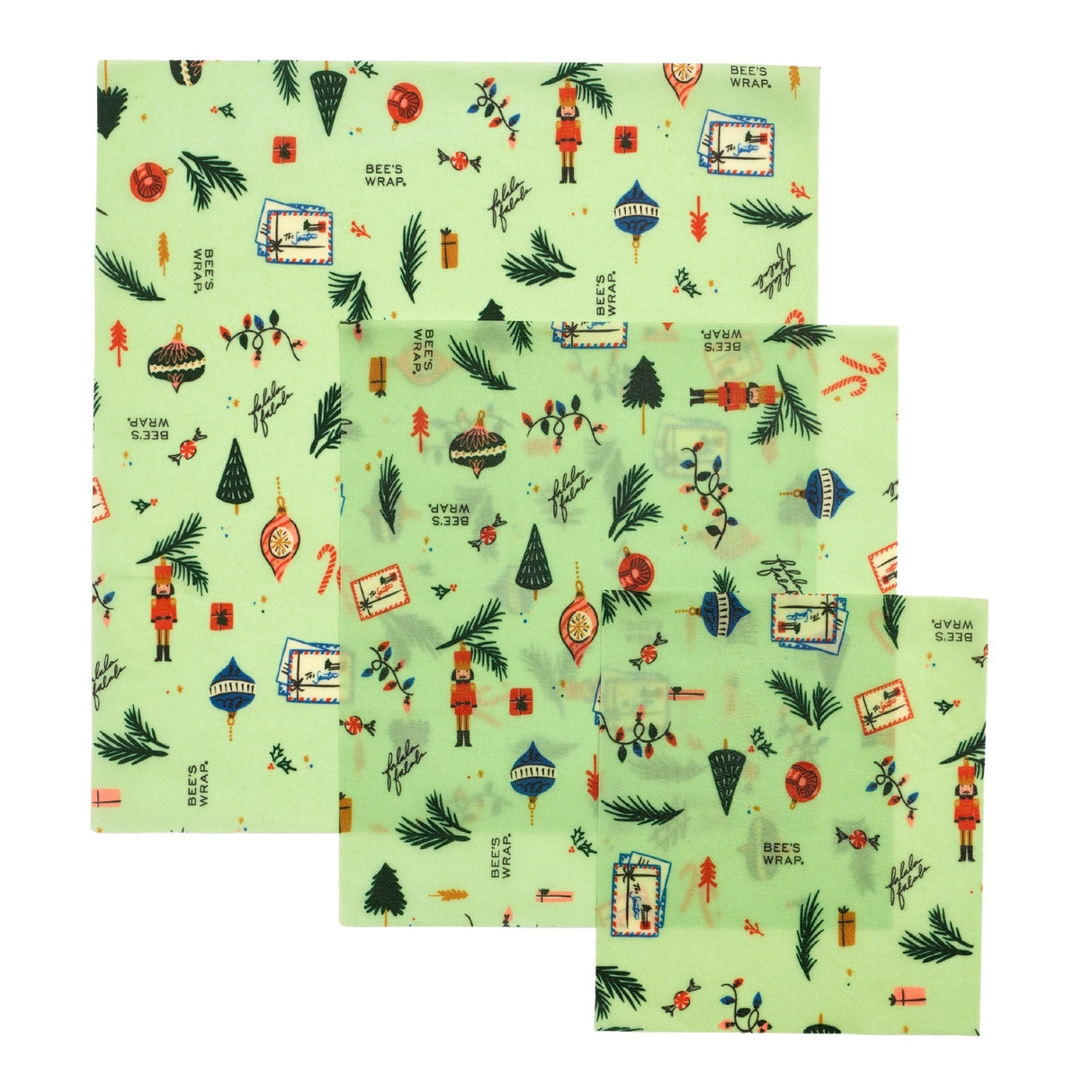 Christmas Print Bee's Wrap Assorted 3-Pack