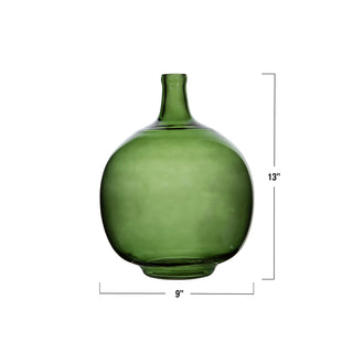 Vintage-Inspired Green Glass Bottle
