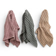 oversized waffle weave cotton tea towel stonewashed kitchen towel 34x22 textured cotton dish towel