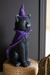 Kalalou painted resin black cat Halloween decoration
