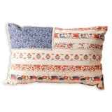 patchwork american flag lumbar pillow patriotic floral striped cushion