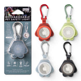 LED pet safety light with AirTag holder dog collar clip rechargeable