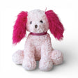 pink and fuchsia plush dog stuffed toy