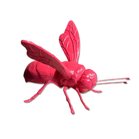 pink resin bee decorative accent with wire antennae bold home decor
