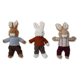 plush bunny toy dressed in clothes soft stuffed rabbit decorative bunny doll three styles