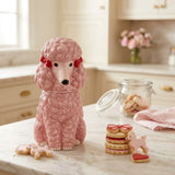 Pink Ceramic Poodle Cookie Jar