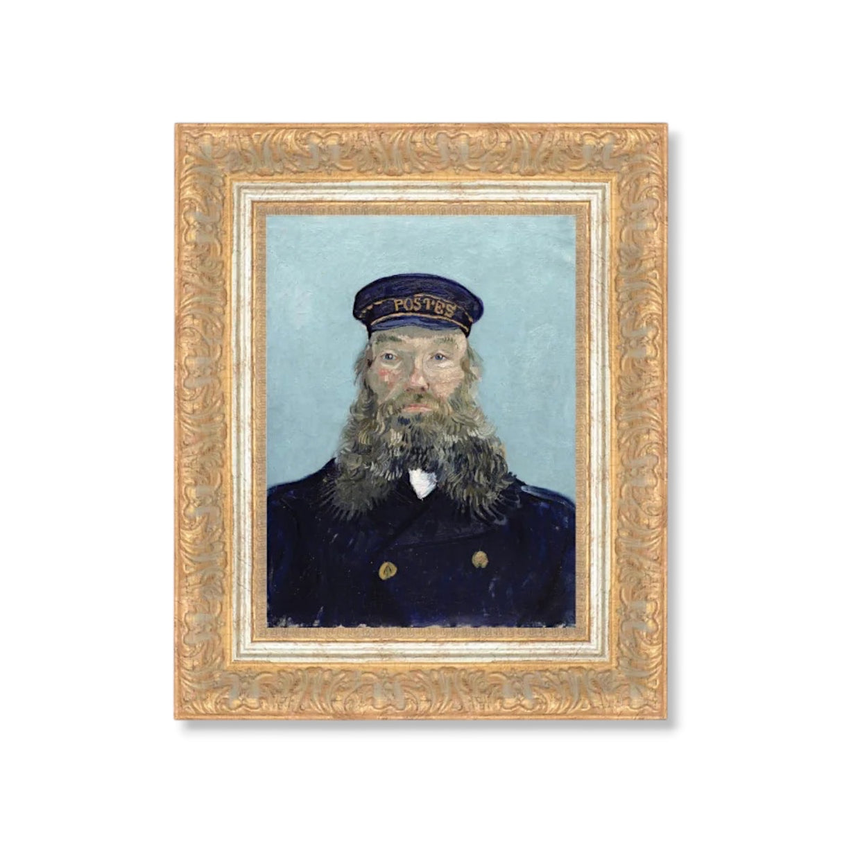 portrait of the postman wall art framed vintage figure painting by petal lane home