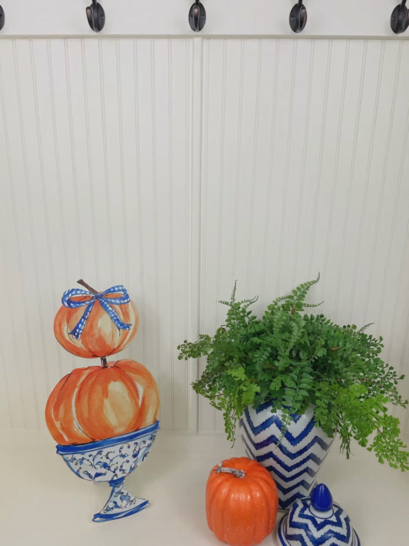 Blue Pumpkin PVC Door Hanger