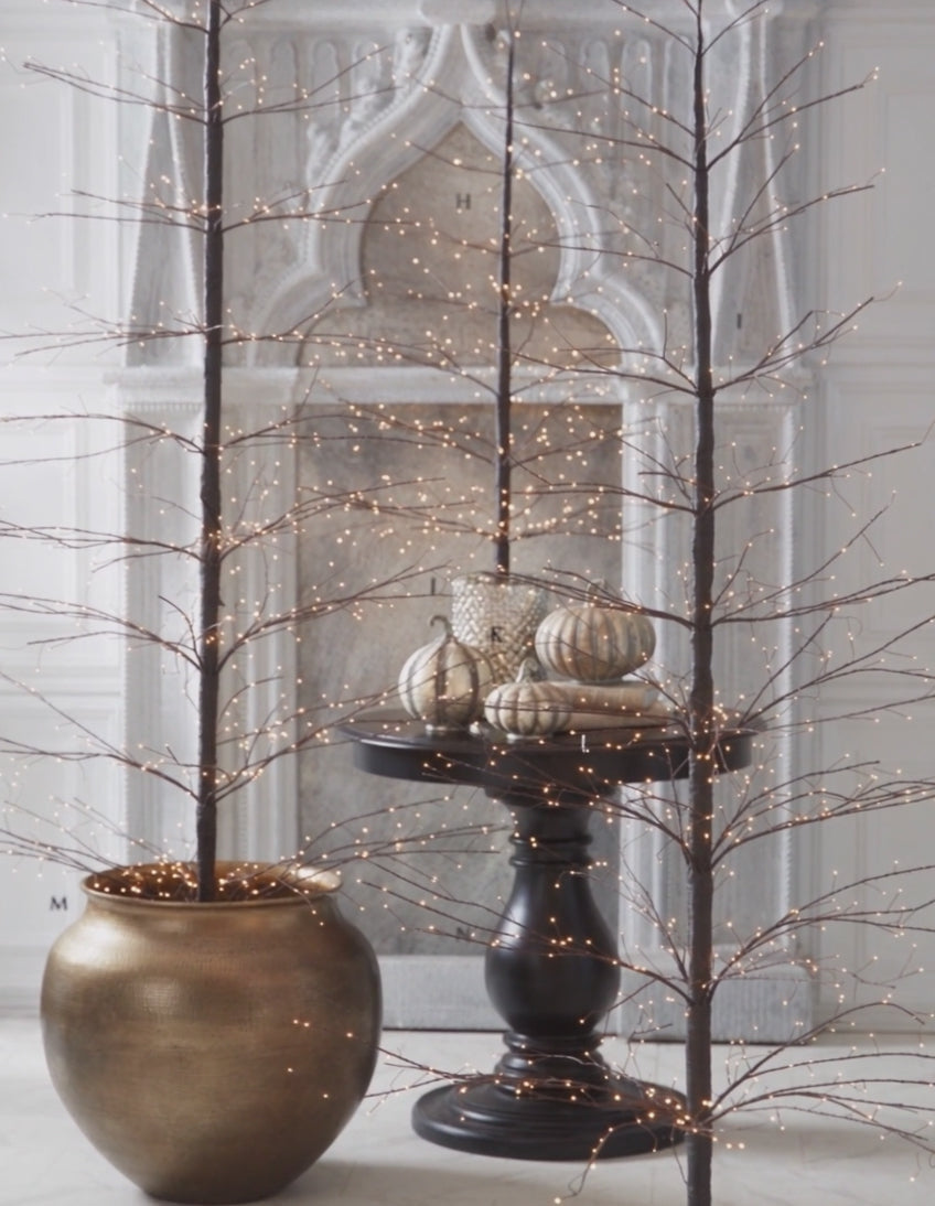 Black Warm Light LED Tree