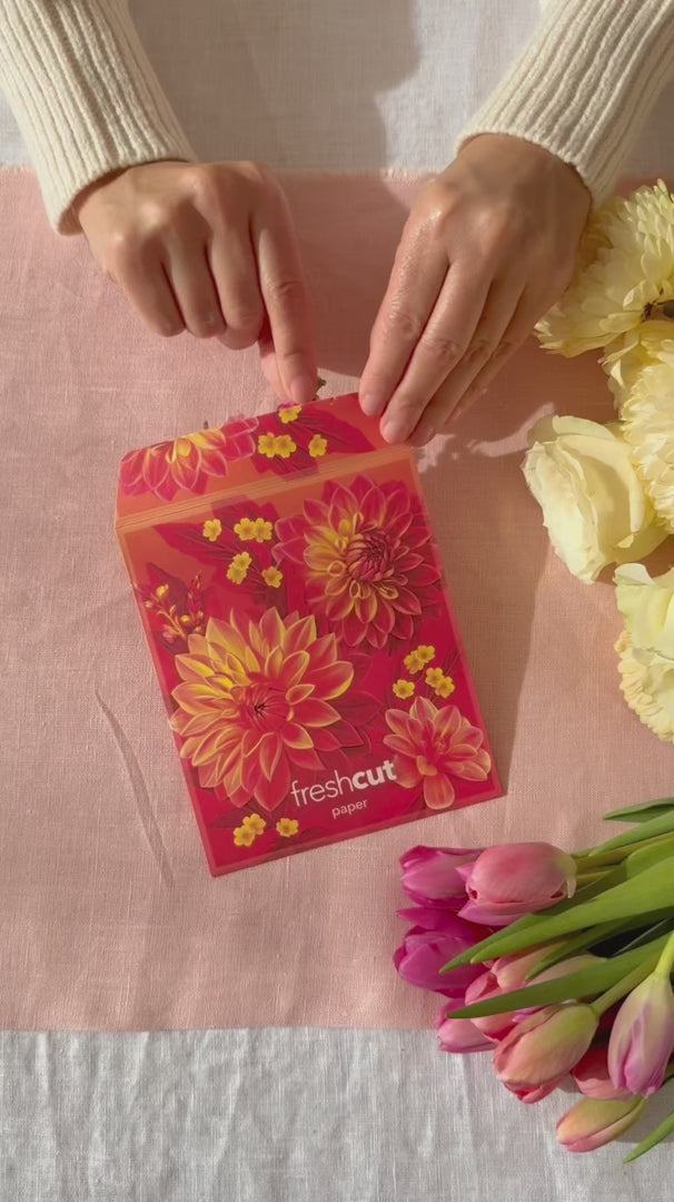 Mini Dahlia Sunrise Pop-Up Card | FreshCut Paper